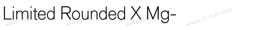 Limited Rounded X Mg字体转换